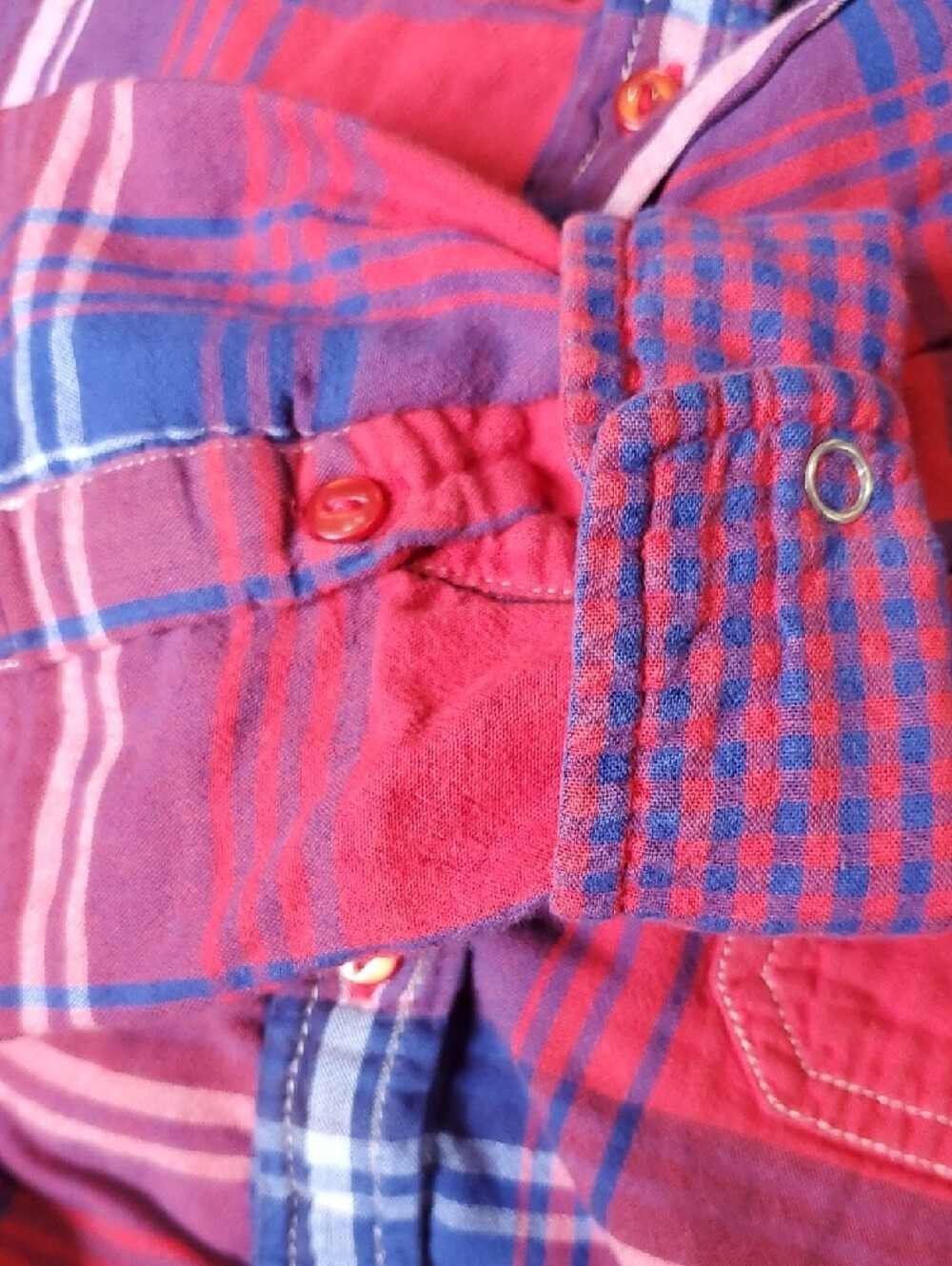 Kuhl Women’s Red & Blue Plaid Button-Down Shirt - Picture 8 of 12